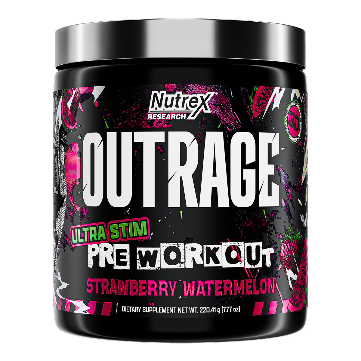 Outrage Pre Workout - Strawberry Watermelon - 30 Servings