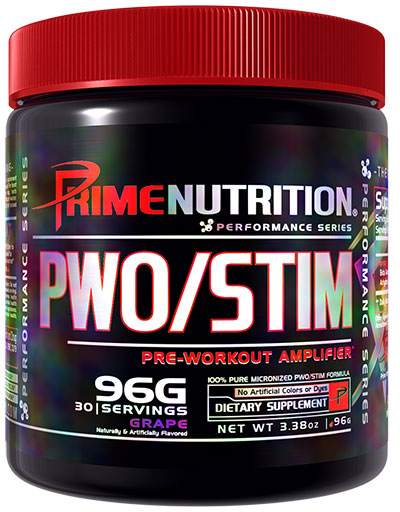 PWO/Stim By Prime Nutrition, Grape, 30 Servings