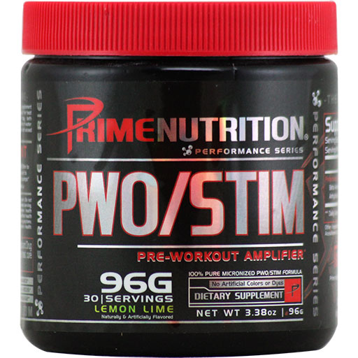 PWO/Stim By Prime Nutrition, Lemon Lime, 30 Servings