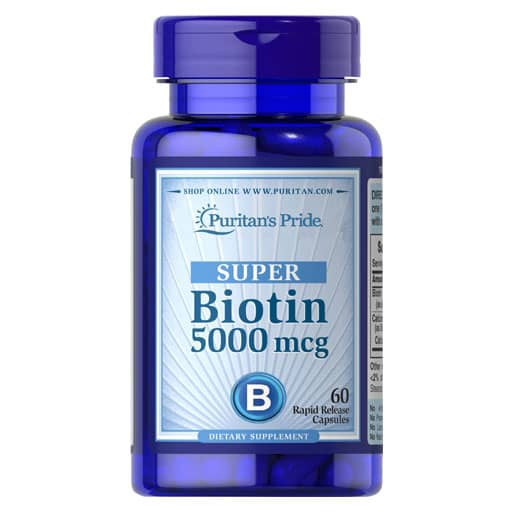 Puritan's Pride Biotin - 5000 mcg - 60 Softgels