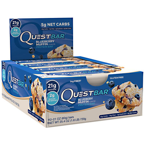 Quest Bars, Blueberry Muffin, 12/Box, By Quest Nutrition,