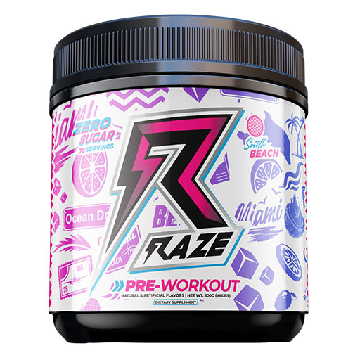 Raze Pre Workout - South Beach - 30 Servings