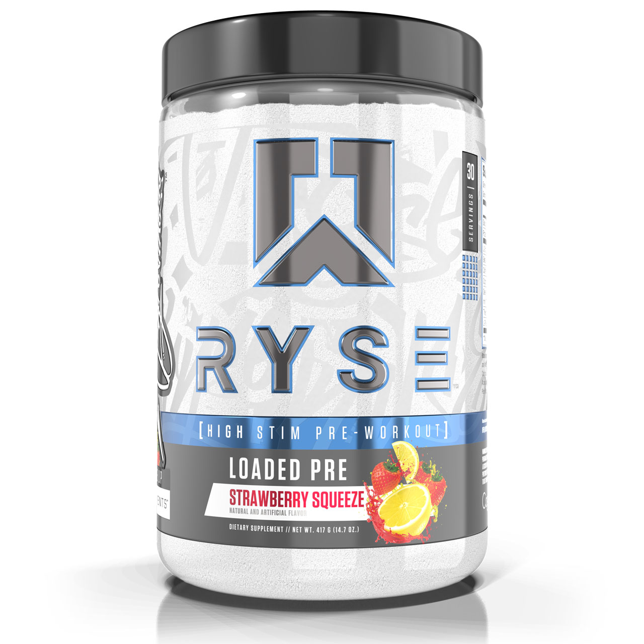 Ryse Loaded Pre Workout - Strawberry Squeeze - 30 Servings