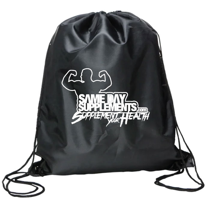 Same Day Supplements Drawstring Bag - Black