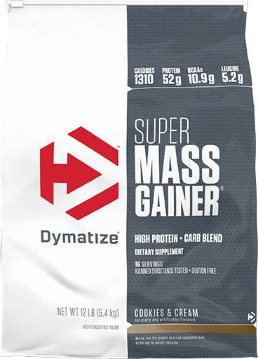 Super Mass Gainer By Dymatize Nutrition, Cookies and Cream 12lb