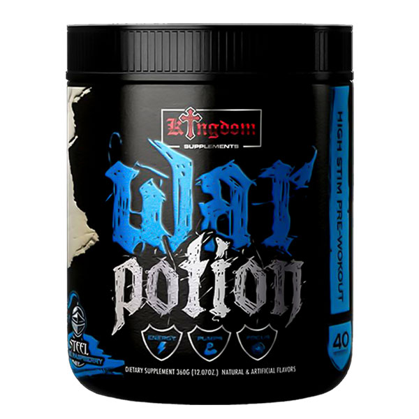 War Potion Pre Workout - Steel Blue Raspberry - 40/20 Servings