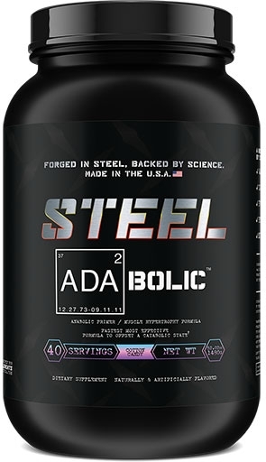 Steel Supplements ADABolic Pre Workout, Muscle Builder for Men & Women, Strawberry Banana, Post Workout Recovery Drink, Restores Muscle Glycogen  for Natural Growth