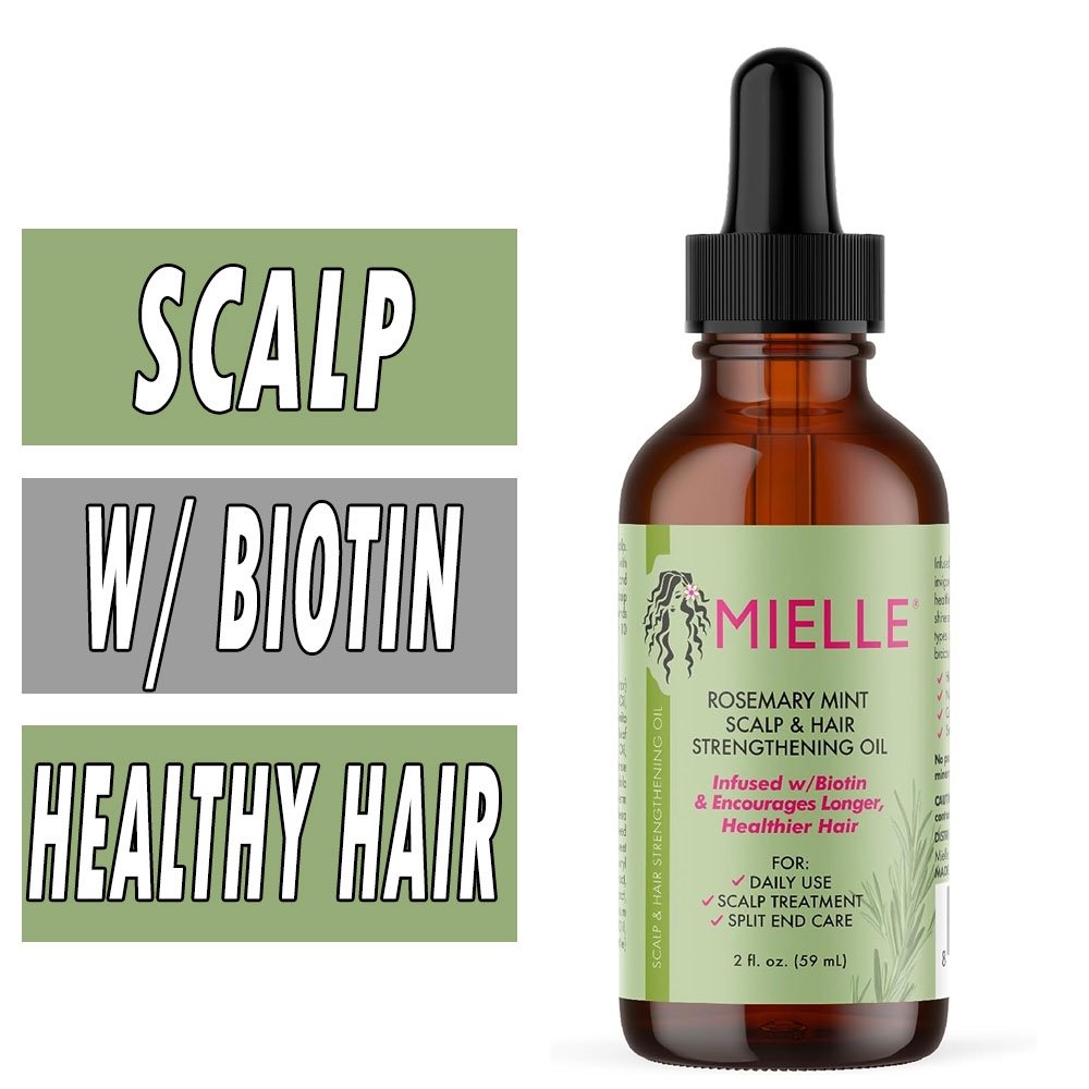 MIELLE ROSEMARY MINT SCALP AND HAIR STRENGTHENING OIL APPLICATION + REVIEW  