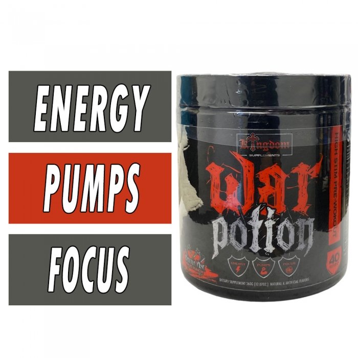 War Potion Pre-Workout: Steel Blue Raspberry – Kingdomsuppz